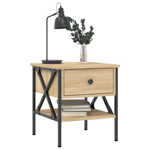 vidaXL Bedside Table Sonoma Oak 40x42x45 cm Engineered Wood