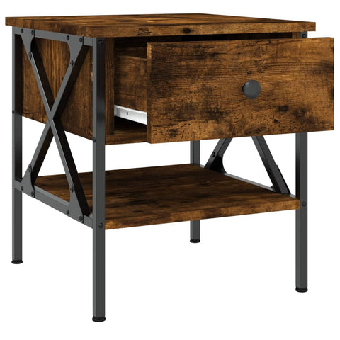 vidaXL Bedside Tables 2 pcs Smoked Oak 40x42x45 cm Engineered Wood