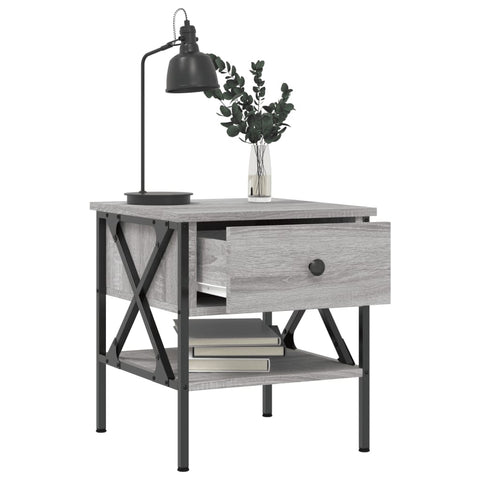 vidaXL Bedside Tables 2 pcs Grey Sonoma 40x42x45 cm Engineered Wood