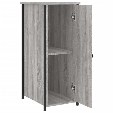 vidaXL Bedside Cabinet Grey Sonoma 32x42x80 cm Engineered Wood