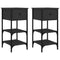 vidaXL Bedside Cabinets 2 pcs Black 34x36x70 cm Engineered Wood