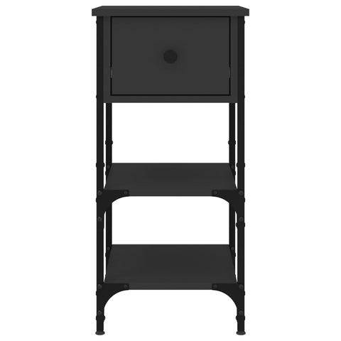 vidaXL Bedside Cabinets 2 pcs Black 34x36x70 cm Engineered Wood
