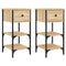 vidaXL Bedside Cabinets 2 pcs Sonoma Oak 34x36x70 cm Engineered Wood