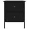 vidaXL Bedside Cabinet Black 40x42x50 cm Engineered Wood