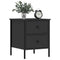 vidaXL Bedside Cabinets 2 pcs Black 40x42x50 cm Engineered Wood