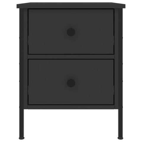 vidaXL Bedside Cabinets 2 pcs Black 40x42x50 cm Engineered Wood