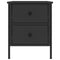 vidaXL Bedside Cabinets 2 pcs Black 40x42x50 cm Engineered Wood