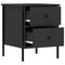 vidaXL Bedside Cabinets 2 pcs Black 40x42x50 cm Engineered Wood