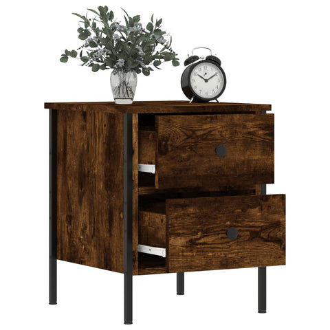 vidaXL Bedside Cabinets 2 pcs Smoked Oak 40x42x50 cm Engineered Wood