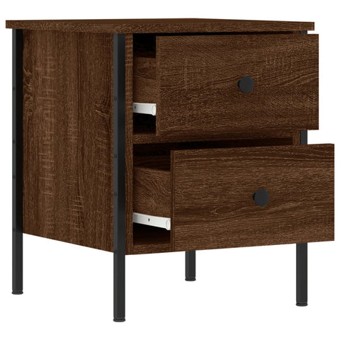 vidaXL Bedside Cabinets 2 pcs Brown Oak 40x42x50 cm Engineered Wood