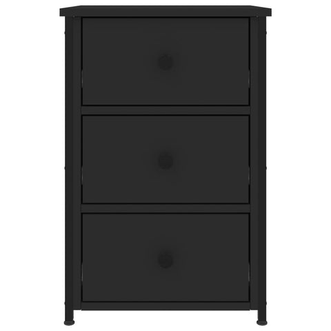 vidaXL Bedside Cabinet Black 40x36x60 cm Engineered Wood