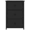 vidaXL Bedside Cabinet Black 40x36x60 cm Engineered Wood