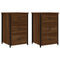 vidaXL Bedside Cabinets 2 pcs Brown Oak 40x36x60 cm Engineered Wood