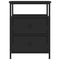 vidaXL Bedside Cabinet Black 44x45x60 cm Engineered Wood
