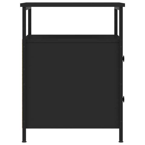 vidaXL Bedside Cabinet Black 44x45x60 cm Engineered Wood