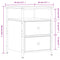 vidaXL Bedside Cabinet Black 44x45x60 cm Engineered Wood