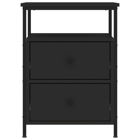 vidaXL Bedside Cabinets 2 pcs Black 44x45x60 cm Engineered Wood