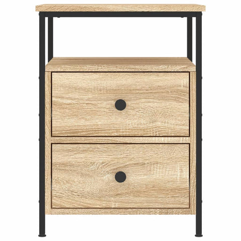 vidaXL Bedside Cabinets 2 pcs Sonoma Oak 44x45x60 cm Engineered Wood