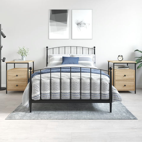 vidaXL Bedside Cabinets 2 pcs Sonoma Oak 44x45x60 cm Engineered Wood