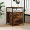 vidaXL Bedside Cabinet Smoked Oak 44x45x60 cm Engineered Wood
