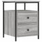 vidaXL Bedside Cabinet Grey Sonoma 44x45x60 cm Engineered Wood
