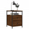 vidaXL Bedside Cabinet Brown Oak 44x45x60 cm Engineered Wood