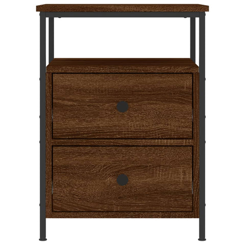 vidaXL Bedside Cabinet Brown Oak 44x45x60 cm Engineered Wood