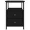 vidaXL Bedside Cabinet Black 34x35.5x50 cm Engineered Wood