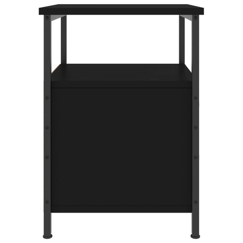 vidaXL Bedside Cabinet Black 34x35.5x50 cm Engineered Wood
