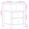 vidaXL Bedside Cabinet Black 34x35.5x50 cm Engineered Wood