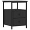 vidaXL Bedside Cabinets 2 pcs Black 34x35.5x50 cm Engineered Wood