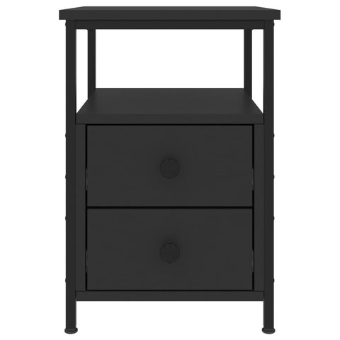 vidaXL Bedside Cabinets 2 pcs Black 34x35.5x50 cm Engineered Wood