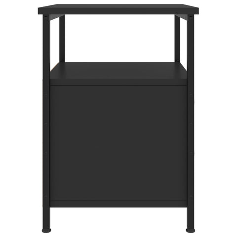 vidaXL Bedside Cabinets 2 pcs Black 34x35.5x50 cm Engineered Wood