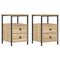 vidaXL Bedside Cabinets 2 pcs Sonoma Oak 34x35.5x50 cm Engineered Wood