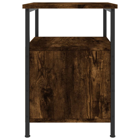 vidaXL Bedside Cabinet Smoked Oak 34x35.5x50 cm Engineered Wood