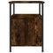vidaXL Bedside Cabinet Smoked Oak 34x35.5x50 cm Engineered Wood