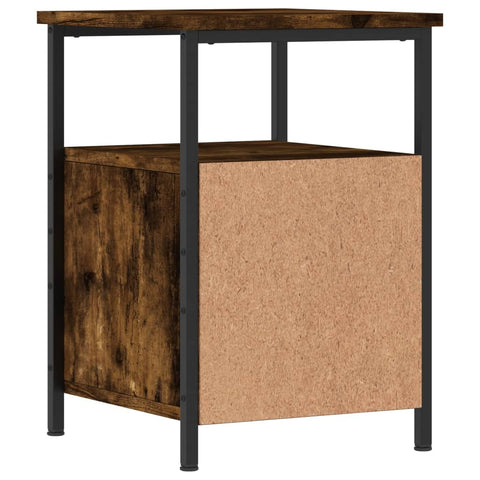 vidaXL Bedside Cabinet Smoked Oak 34x35.5x50 cm Engineered Wood