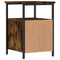 vidaXL Bedside Cabinet Smoked Oak 34x35.5x50 cm Engineered Wood