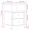 vidaXL Bedside Cabinet Smoked Oak 34x35.5x50 cm Engineered Wood