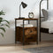 vidaXL Bedside Cabinet Smoked Oak 34x35.5x50 cm Engineered Wood