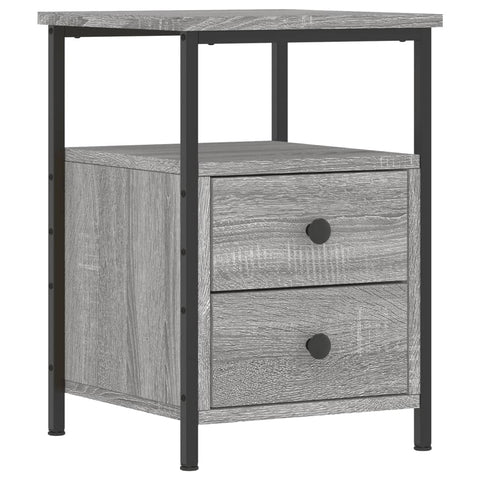 vidaXL Bedside Cabinet Grey Sonoma 34x35.5x50 cm Engineered Wood