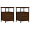 vidaXL Bedside Cabinets 2 pcs Brown Oak 34x35.5x50 cm Engineered Wood