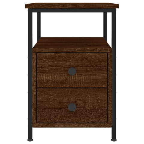 vidaXL Bedside Cabinets 2 pcs Brown Oak 34x35.5x50 cm Engineered Wood