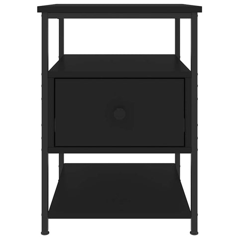 vidaXL Bedside Cabinets 2 pcs Black 40x42x56 cm Engineered Wood