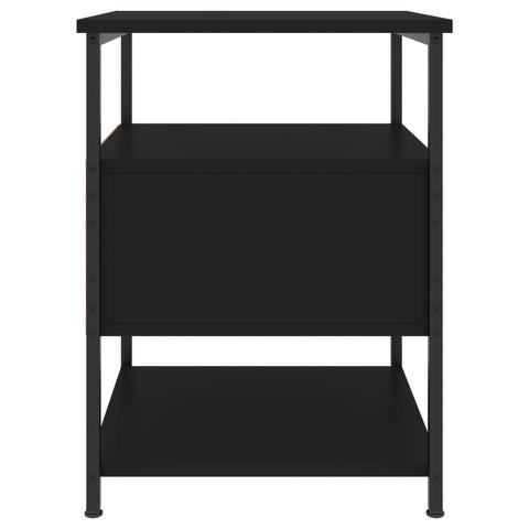 vidaXL Bedside Cabinets 2 pcs Black 40x42x56 cm Engineered Wood