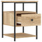 vidaXL Bedside Cabinet Sonoma Oak 40x42x56 cm Engineered Wood