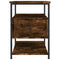 vidaXL Bedside Cabinet Smoked Oak 40x42x56 cm Engineered Wood