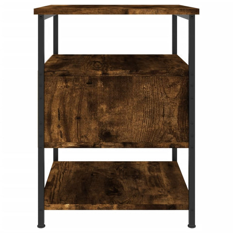 vidaXL Bedside Cabinet Smoked Oak 40x42x56 cm Engineered Wood