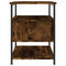 vidaXL Bedside Cabinet Smoked Oak 40x42x56 cm Engineered Wood