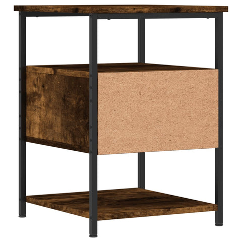 vidaXL Bedside Cabinet Smoked Oak 40x42x56 cm Engineered Wood